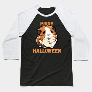 Cute Halloween Guinea Pig With Pumpkin Funny Halloween Gifts For Guinea Pigs Lover Baseball T-Shirt